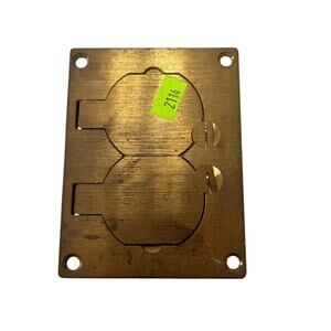 Wiremold 828R Brass duplex receptacle cover plate for floor box (PLATE ONLY)